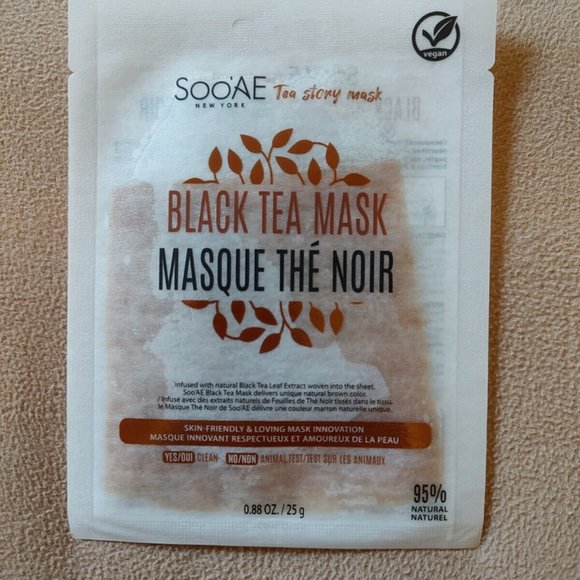 Lot of 4 SooAE New York Facial Masks Tea Charcoal Kiwi Pearl Sparkling Bubble - Picture 2 of 11